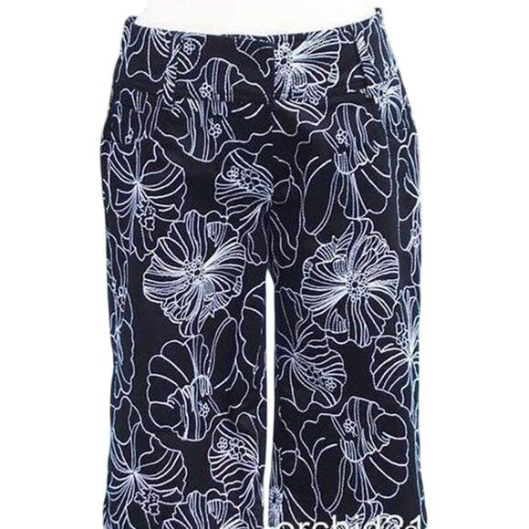 Cache Hibiscus Embroidery Walking Bermuda City Short Dress New NWT $88 stretch - Picture 1 of 3